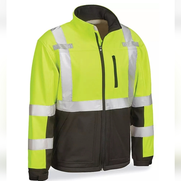 ULINE MENS 3XL CLASS 3 REFLECTIVE HI-VIS SOFT SHELL JACKET - Picture 1 of 16